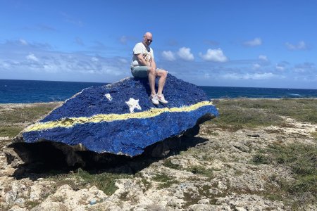 Pat op de vlag van Curacao